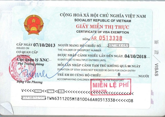 05 Year Vietnam Visa Exemption For Foreigners 9484